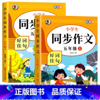 同步作文.五上下 小学五年级 [正版]五年级同步作文上册+下册 人教版五年级同步作文小学生素材积累写作技巧范文大全仿写作