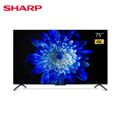 夏普(SHARP)4T-M75Q5EA 75英寸 远场语音 HDR10 4K超高清 一键投屏 智能平板电视展示机 挂墙版