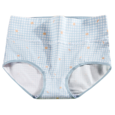 纯棉高腰收腹内裤印花纯棉女士内裤纯棉提臀三角裤厂家