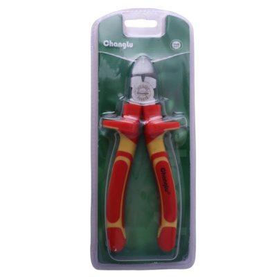 长鹿VDE绝缘电工斜嘴钳 6” 把