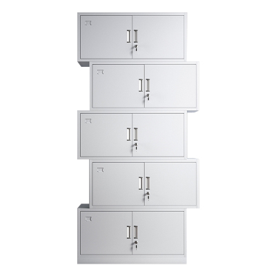 鑫升顺收纳柜财务档案柜资料柜加厚文件柜办公室带锁铁皮柜分五节