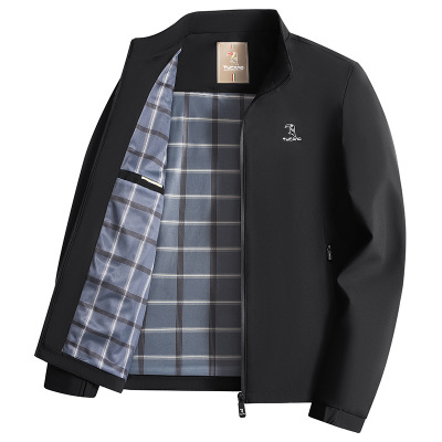 新款时尚秋季中青年男士立领加棒球领夹克外套休闲外套