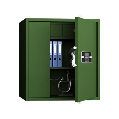 格具(GEJU) 钢制保密柜单节上斗军绿色保密柜电子密码资料档案柜