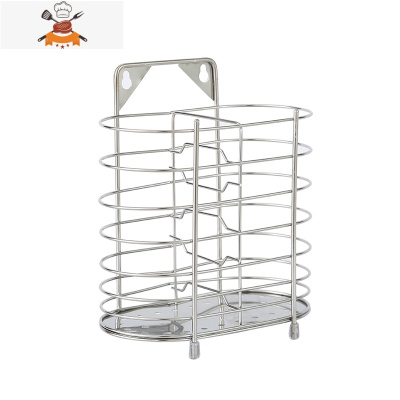 不锈钢筷子筒A型创意筷子盒餐具收纳沥水架厨房置物架无磁 敬平 筷子笼-[疏款]餐具架