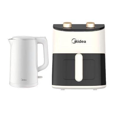 美的(Midea)厨房小家电套装(4.5L空气炸锅+1.7L电水壶) MF-KZE4588TQ AEK1769