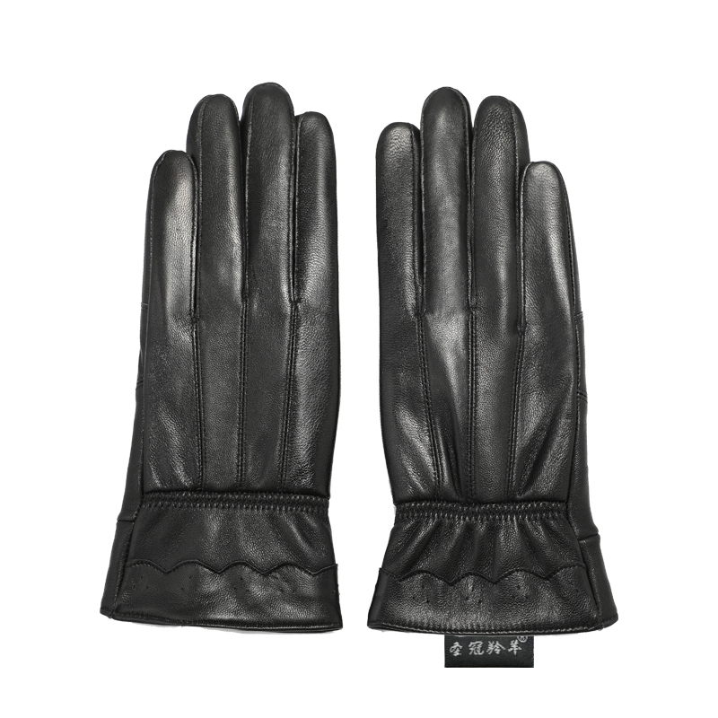 圣冠羚羊 防寒手套羊皮拼皮加厚 女式均码 副