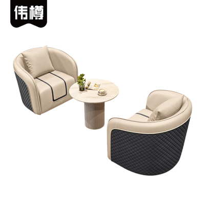 伟樽沙发单人位*2+圆形茶几70*70*50cm套