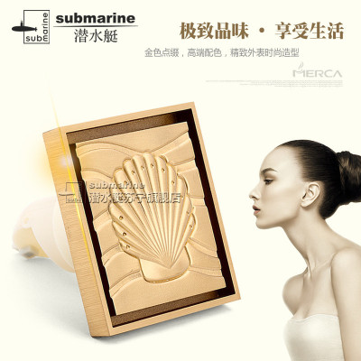 潜水艇(submarine)地漏全铜防臭地漏高端定制面板防臭防虫防反水内芯 金色海洋风系列