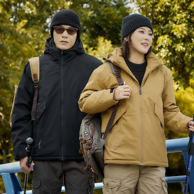 JEEP SPIRIT秋冬石墨烯棉衣男加绒加厚保暖防寒棉服冬装男士连帽棉服外套