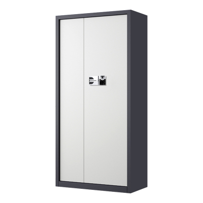 正斌指纹电子保密柜钢制密码文件柜档案柜矮柜保密资料柜办公柜通门灰白色:国保指纹锁