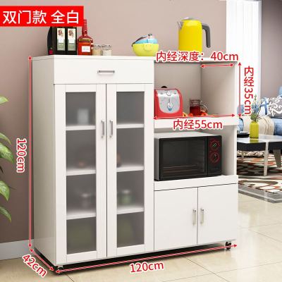 简约现代餐边柜厨房烤箱收纳橱房柜碗柜多功能微波炉储物柜子带