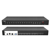 迈拓维矩MT-9116MS 数字网口KVM切换器16路VGA口网线延长100米机架式