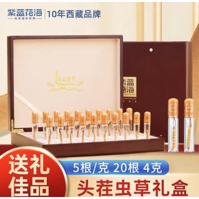 紫蓝花海冬虫夏草 5根/克 20根 4克