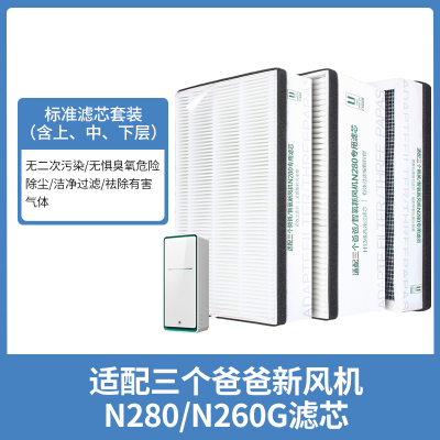 适配三个爸爸滤网[N280/260G]滤芯套装含3片