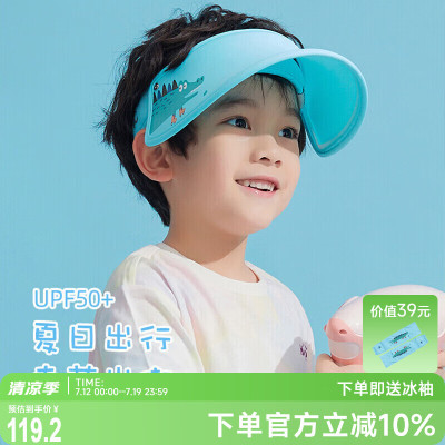 韩国VVC儿童防晒帽男女帽遮阳帽遮脸防紫外线太阳帽户外大帽檐 美美兔
