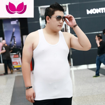 七斓大码背心男夏季加肥加大码男士胖子肥佬莫代尔薄款宽松棉打底汗衫