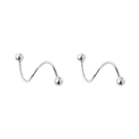 925简约冷淡风耳钉女纯银耳饰弹簧高级感耳环时尚气质耳圈送女朋友老婆情人节七夕生日礼物