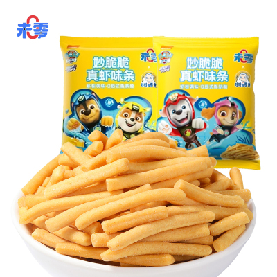 未零汪汪队立大功妙脆脆真虾味条mimi虾条儿童小孩健康营养零食16g*30包