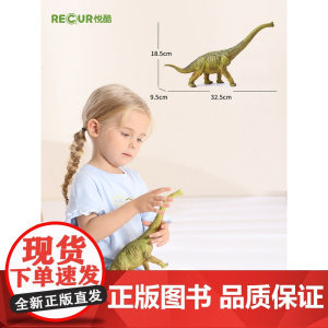 RECUR 腕龙恐龙玩具男女孩仿真动物模型儿童霸王龙三角龙 文创