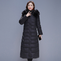 迪鲁奥(DILUAO)羽绒棉服女中老年长款过膝妈妈装加肥加大码加厚外套冬季新款官方品牌女装