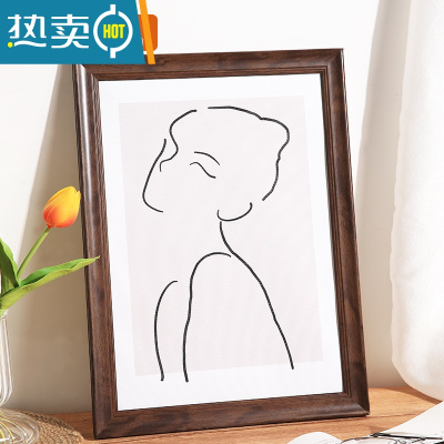 敬平简约画框装裱挂墙大相框摆台A3a4展示框架16寸4开K8k海报拼图定制 咖啡色 8K/八开[可放26.6*38厘米]