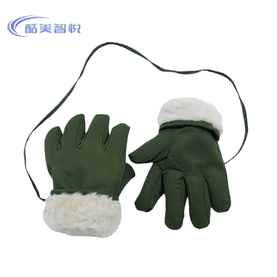 酷美智悦 羊毛防寒手套军绿五指 KM-FH309 双