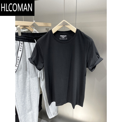 HLCOMAN王炸好TEE!细腻丝滑!莫代尔棉!男士弹力纯色圆领短袖T恤潮888