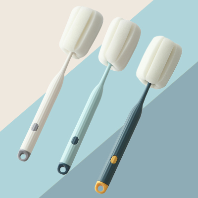 [补贴10%]撞色杯刷家用奶瓶清洁刷长柄无死角海绵刷子水杯茶渍涮小刷子洗杯