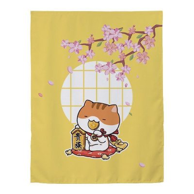 家柏饰(CORATED)窗帘免打孔安装遮光宿舍学生卧室简易出租房用出租屋魔术贴小窗帘 贵族猫 宽1.5X高1.8一片