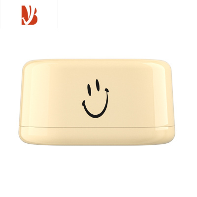 三维工匠ins奶油风轻奢纸巾盒客厅茶几桌面抽纸盒家用现代简约创意收纳盒 纯奶油笑脸款 2023新款