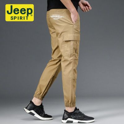 JEEP SPIRIT工装多口袋休闲裤宽松大码九分裤束脚男裤子夏季薄款裤子
