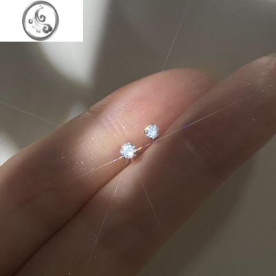 JiMi999银银耳钉女简约小巧精致小钻养耳洞耳棒耳蜗钉耳骨钉耳环耳饰