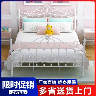 铁艺床北欧式铁架公主床1.8双人1.5成人1.2单人简约现代铁床