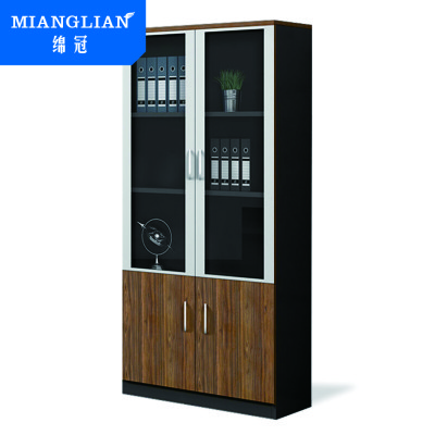绵冠MIANGUNA实木书柜书橱书架文件柜两门书柜置物柜展示柜书房家具