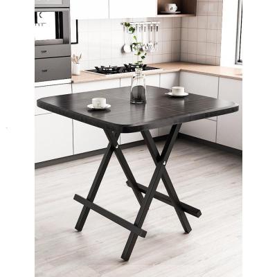 折叠桌家用简约餐桌出租屋租房小户型折叠桌子圆桌简易吃饭小桌子