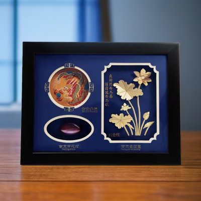 珍奇石 南京特产云锦雨花石 金箔金陵三宝 特色工艺品