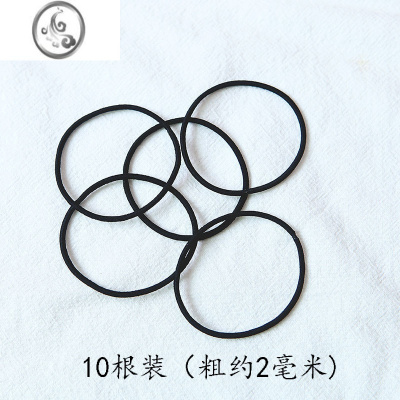 JiMi5-100根黑色简约发绳头绳头饰皮套扎头发圈韩国简单橡皮筋高弹力