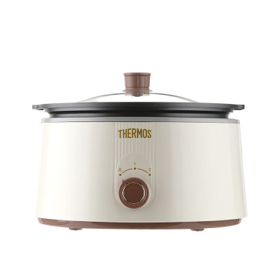 膳魔师(THERMOS)EHA-4336A电火锅鸳鸯家用插电多功能电热锅白色 3L