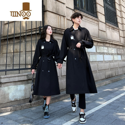 YANXU今年流行情侣装风衣外套2023英伦风中长款气质收腰显瘦大衣