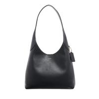 COACH/蔻驰女包通勤大容量斜挎包黑皮金属扣真皮质感