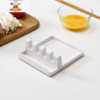 厨房锅盖架餐具收纳多功能家用汤勺筷子铲子垫托塑料置物架 敬平 象牙白 1个餐具架