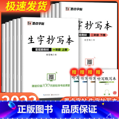 上册+下册 小学二年级 [正版]字帖 生字抄写本一年级二年级三年级四年级五年级六年级上册下册人教版练字帖赠默报听写生字词