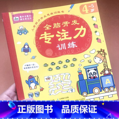 [正版]晨风童书全脑开发专注力训练·4~5岁宝宝逻辑训练书幼儿园启蒙早教思维智力认知儿童左右脑开发找不同幼儿图书3-6