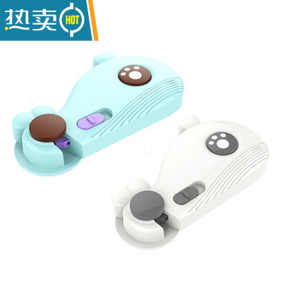 显彩儿童安全锁防护抽屉锁婴儿防夹手多功能宝宝防开冰箱柜子柜门锁扣 鲸鱼对开锁白色1个房门安全扣