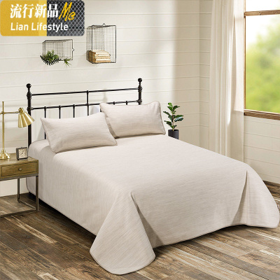 河口棉老粗布凉席三件套单件夏1.8米1.5亚麻加厚加密帆布床单 三维工匠