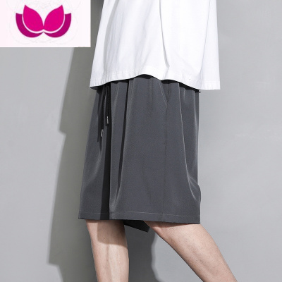 七斓短裤男夏季冰丝薄款外穿速干宽松篮球裤子五分休闲运动裤衩男士裤