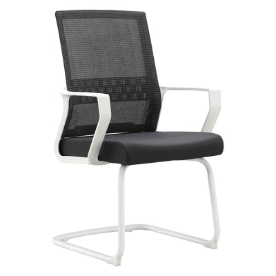 翌嘉 YJ-20111 办公椅人体工学椅会议椅 白色弓形椅