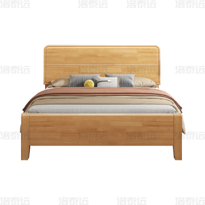 洛泰远 实木床1.8米床 榉木色