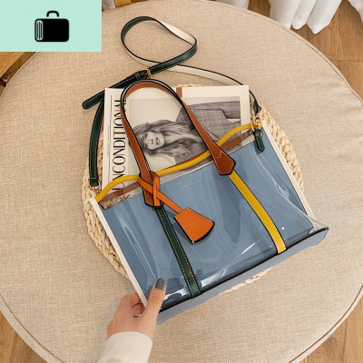 透明包包女包新款2020潮果冻包大容量时尚韩版网红大包手提单肩包NEW LAKE女士单肩包