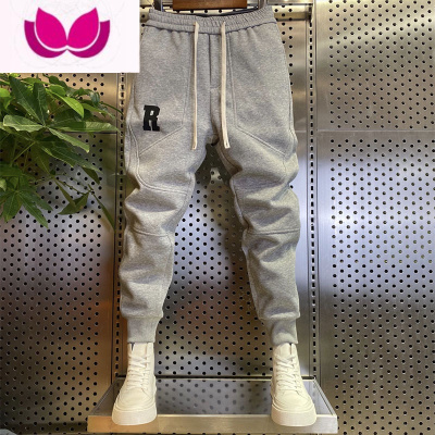 七斓网红修身束脚运动裤男潮牌2023年新款九分休闲裤子韩版卫裤